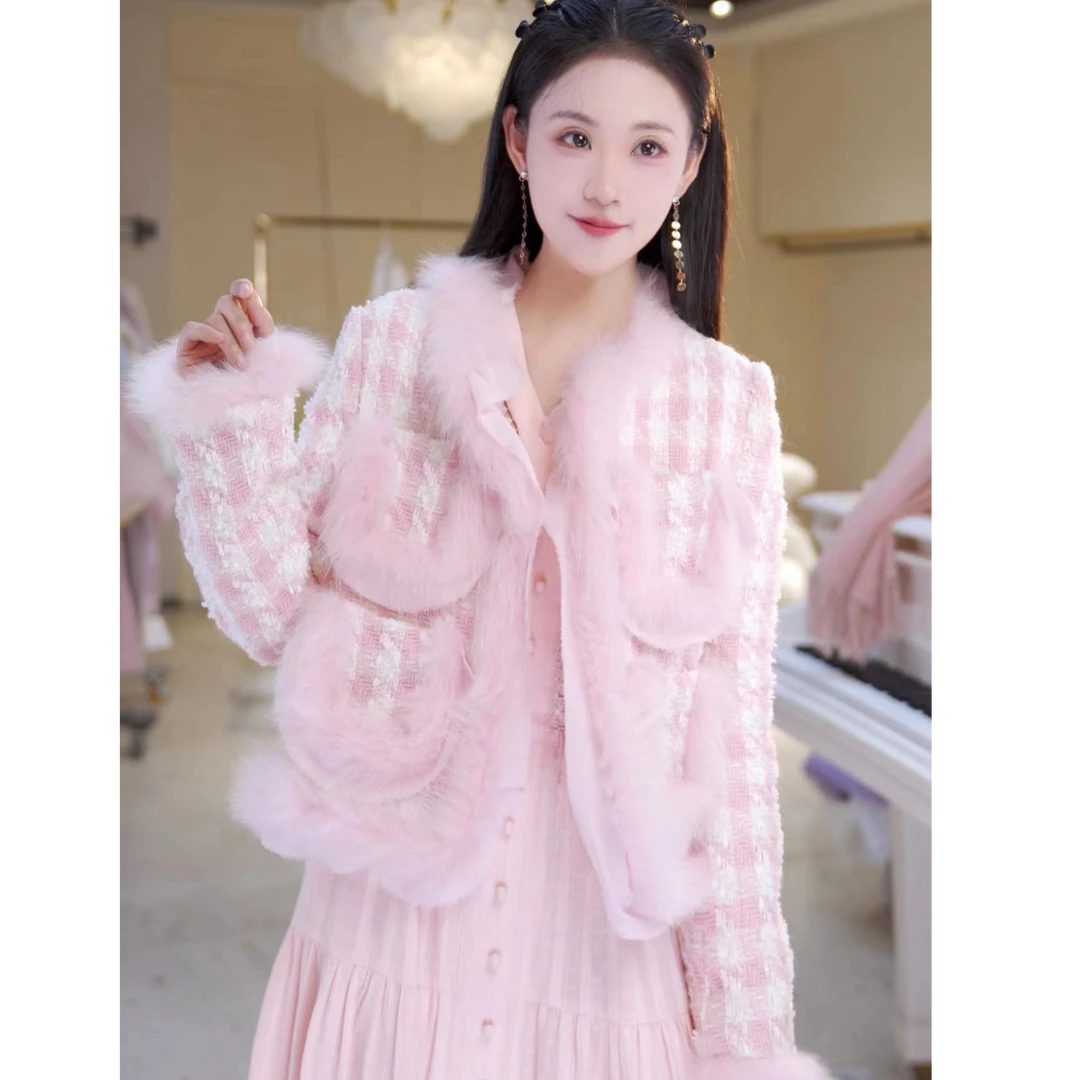 【繁花似锦】彩色小香风狐狸毛皮草外套701702