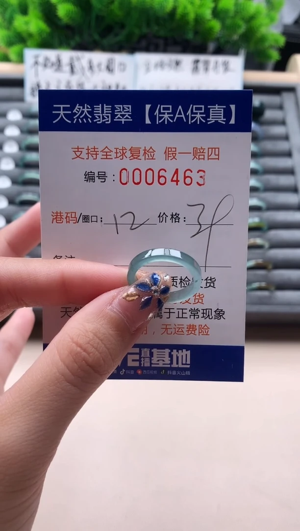 未镶嵌戒指翡翠天然  6463