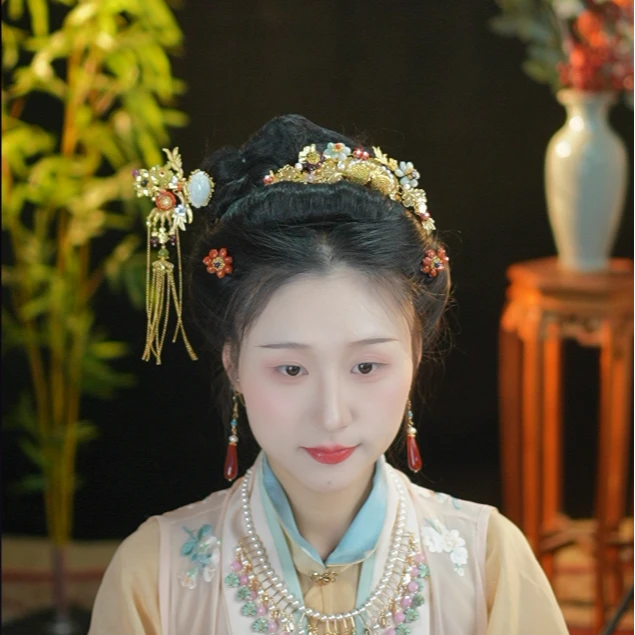 稷氏小筑   红色花钿   古风发饰发钗