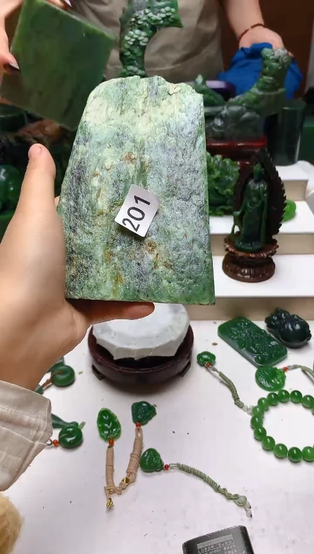 未镶嵌和田玉珠宝半成品1