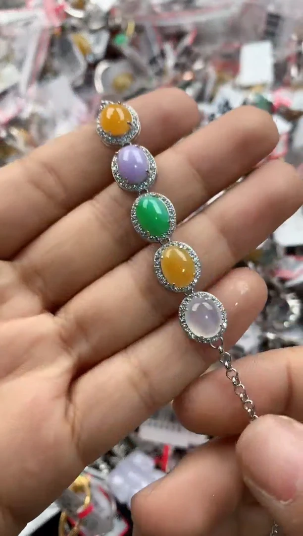 银S925镶嵌戒指翡翠555                 8