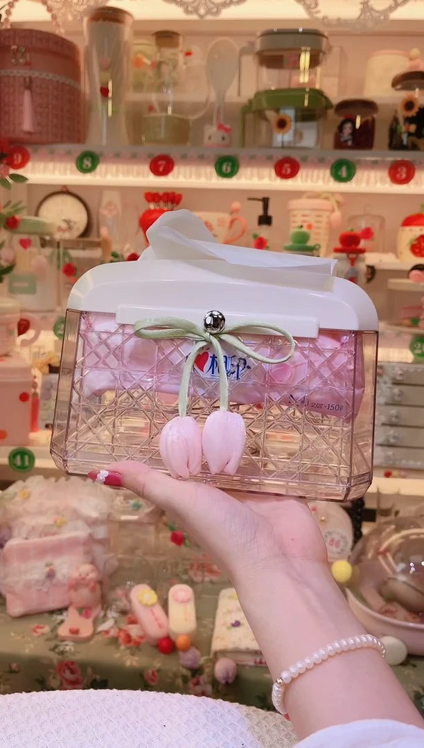 郁金香花纸巾盒——手工制作品质好！