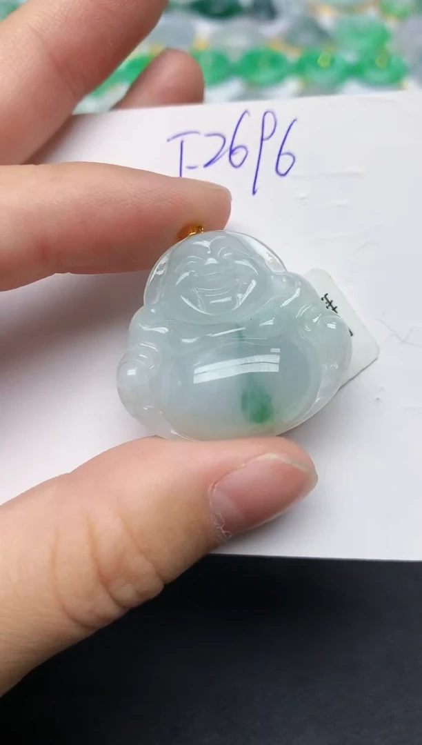 颈饰18K金镶嵌翡翠天然缅甸A货翡翠百元以上9元证书费自理