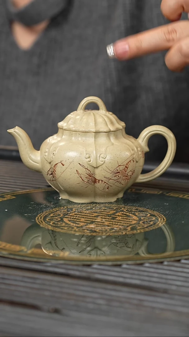 【闪购商品】紫砂茶壶HT 定窑白 筋纹宫灯 160cc