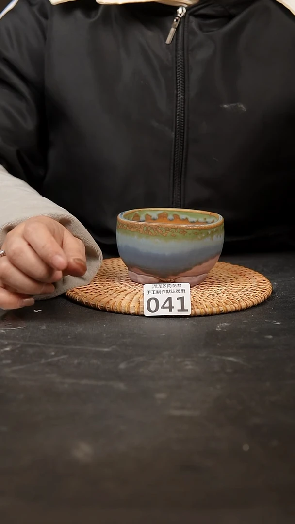 【闪购商品】瓷片041泥泥手工花盆口8