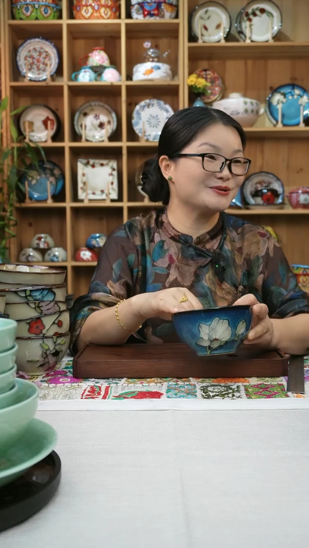 瓷片小可陶瓷一个米饭碗