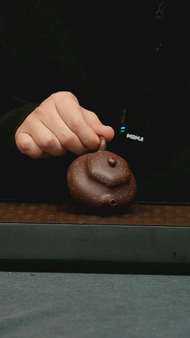 【闪购商品】紫砂茶壶五堂 六方静乐-紫泥铺砂