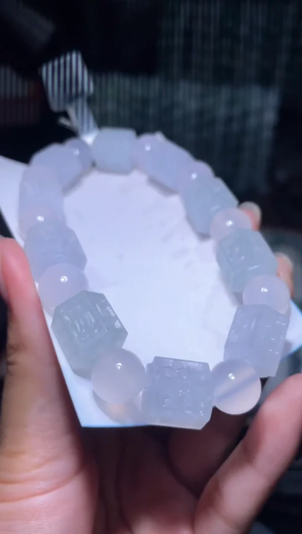 未镶嵌定制翡翠天然缅甸翡翠手串19