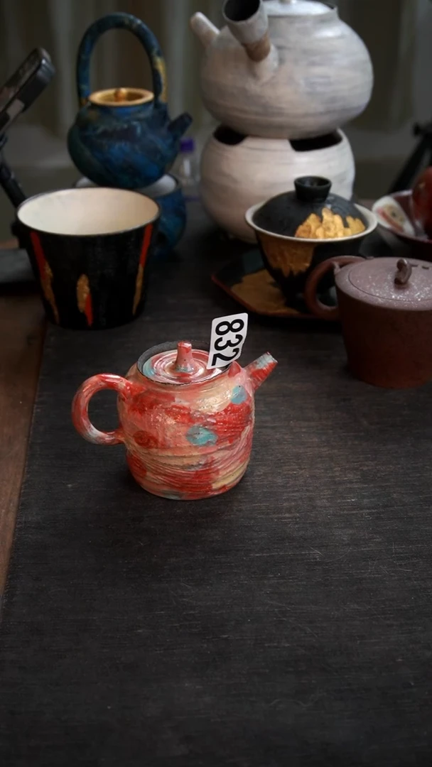 【闪购商品】其他粉引手绘壶832小康茶器