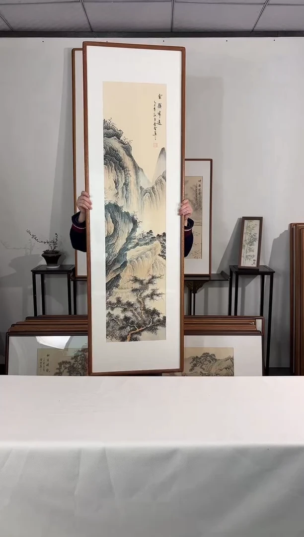 国画手绘*云岭归逸*52*172cm
