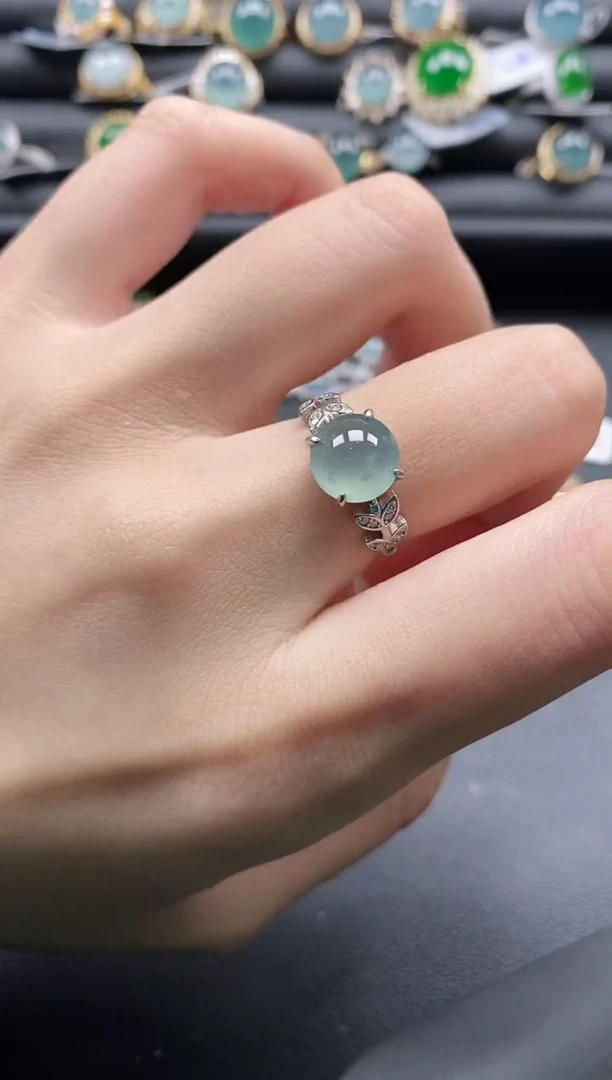 【闪购商品】翡翠戒指银S925镶嵌1111