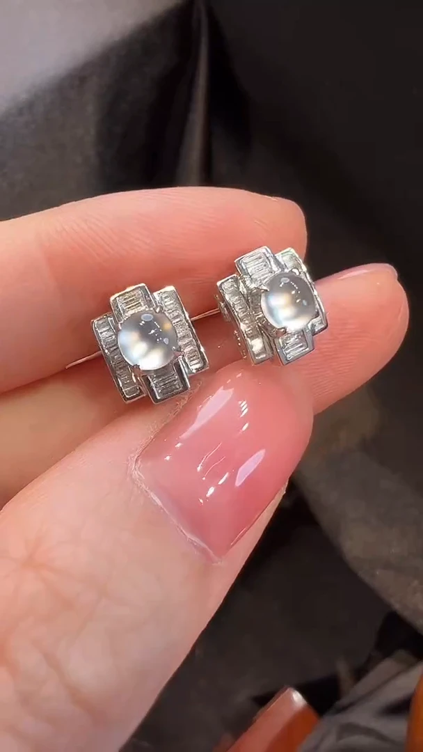 18K金镶嵌翡翠耳饰大**～L6耳钉