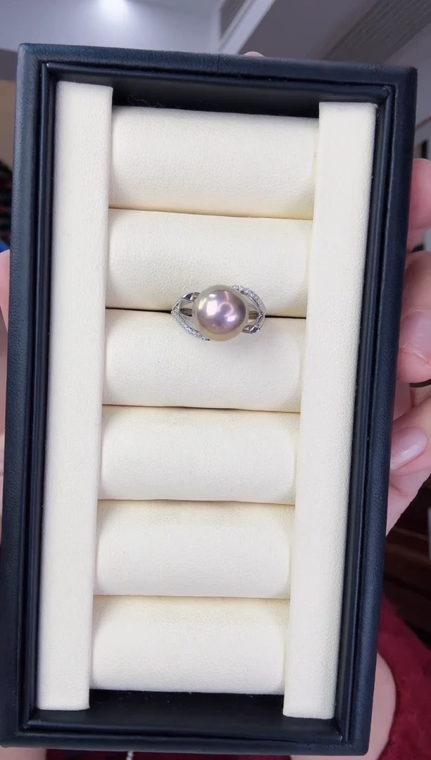 【闪购商品】淡水珍珠戒指银S925镶嵌SGYS缠绕 紫珠