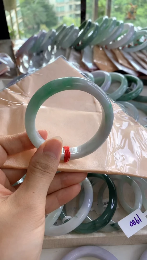 翡翠手镯未镶嵌秋*¹55带色