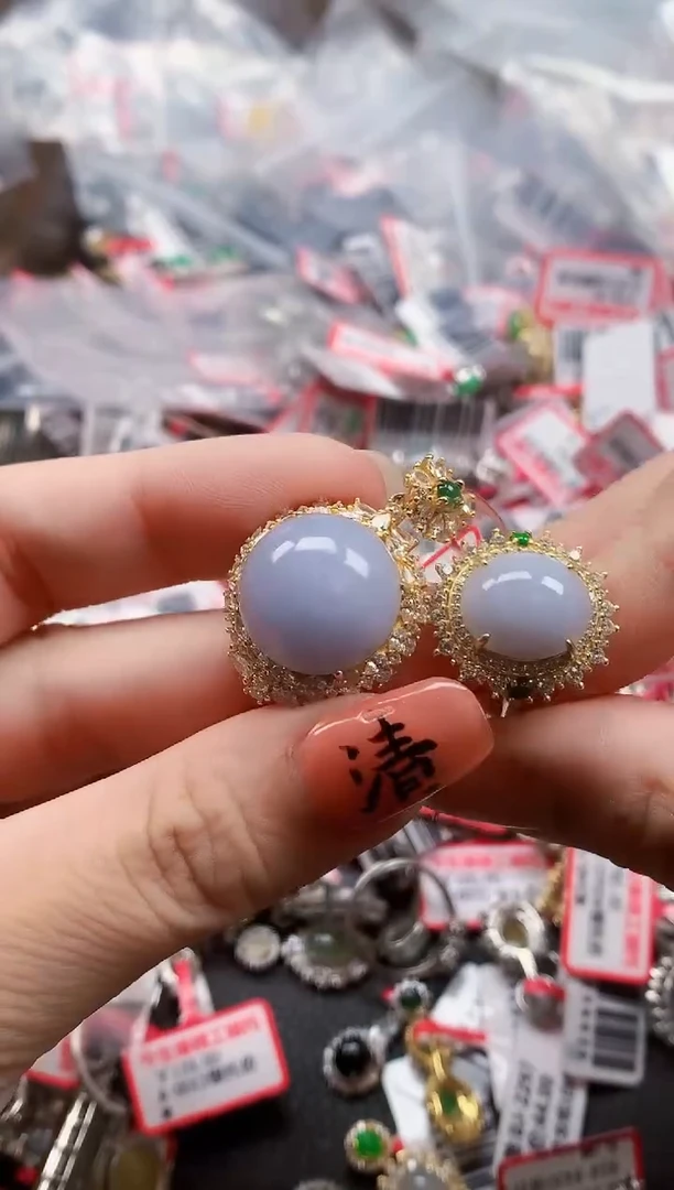银S925镶嵌戒指翡翠天然A货缅甸翡翠