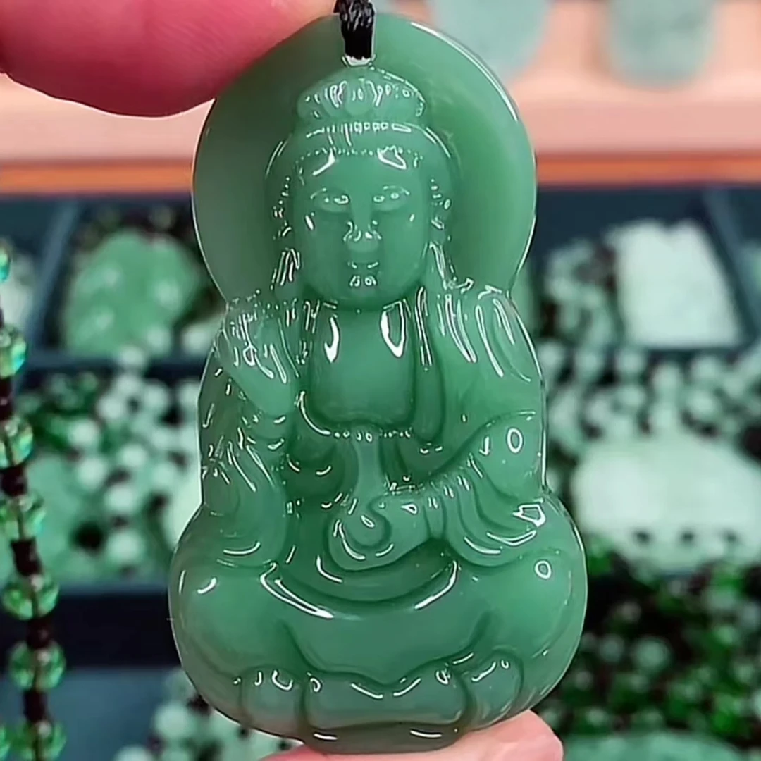 1时尚饰品深绿色八角观音