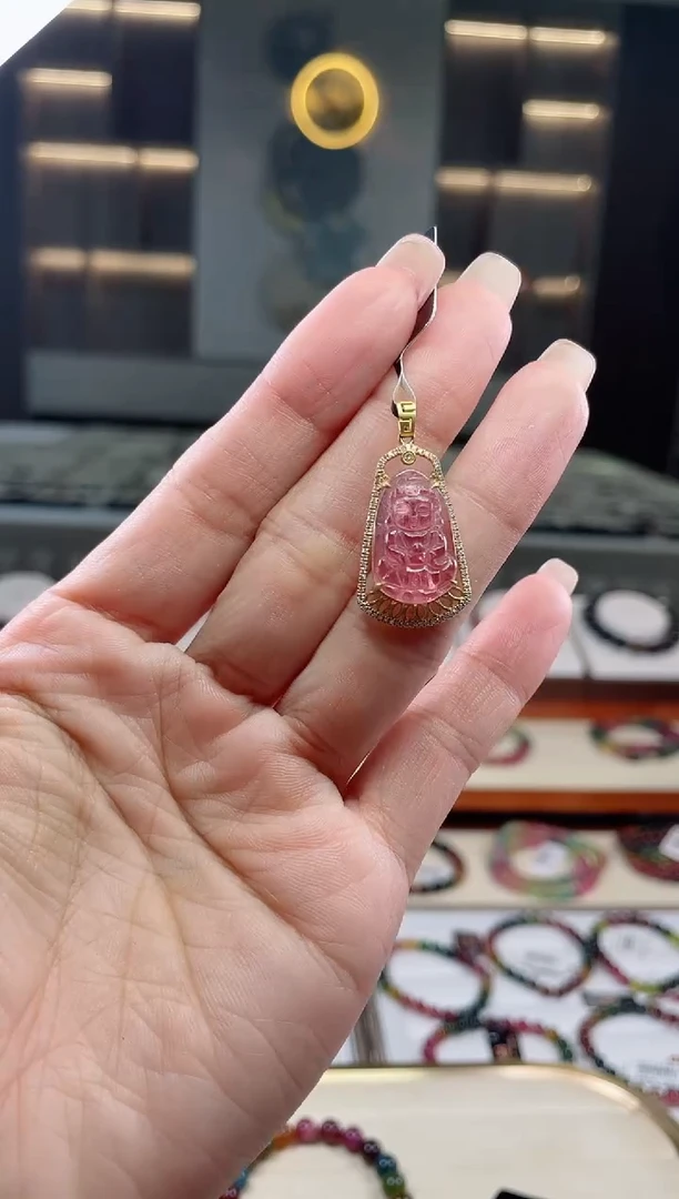 未镶嵌老矿碧玺吊坠碧玺（多样性发一条）T