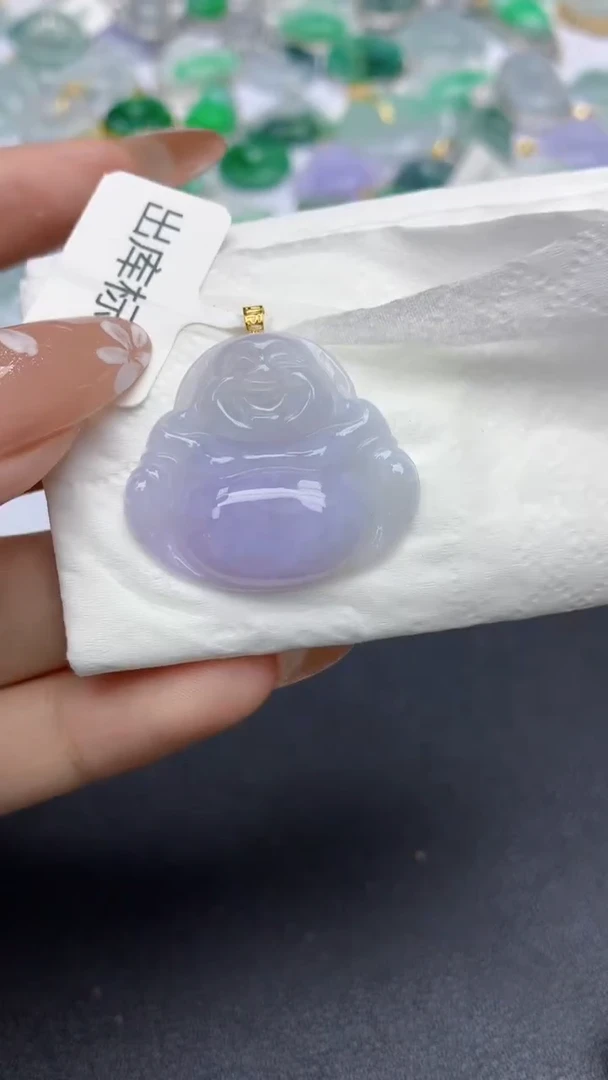 颈饰18K金镶嵌翡翠天然缅甸a货翡翠百元以上9元证书费自理