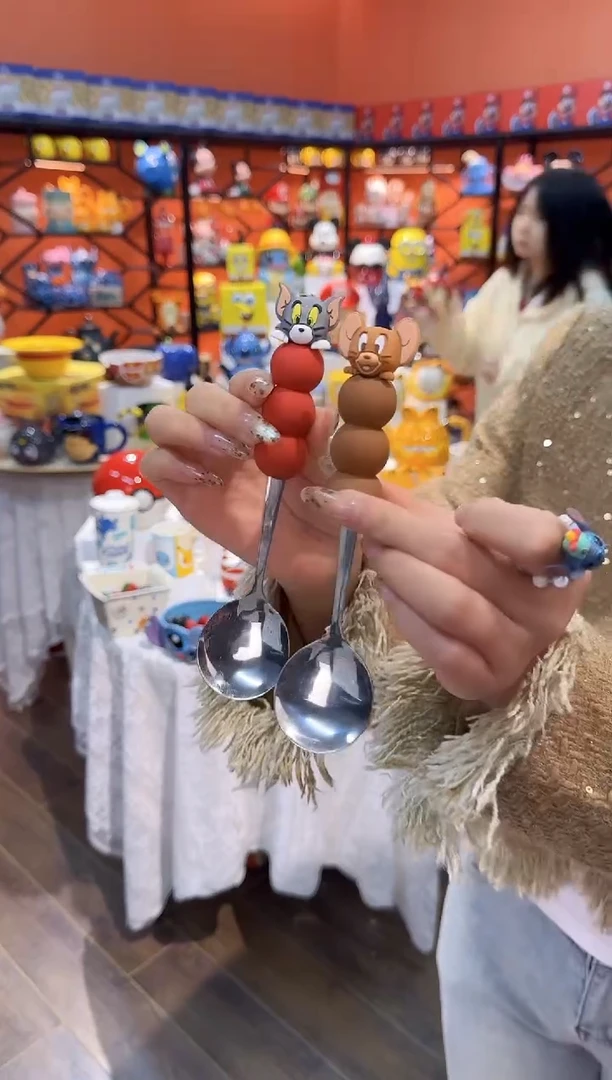 瓷片@@猫和老鼠勺子各一只