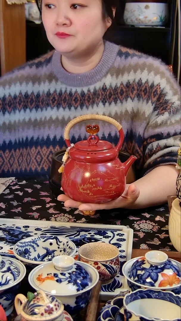 霖松煮水壶描金600毫升。。。。。。