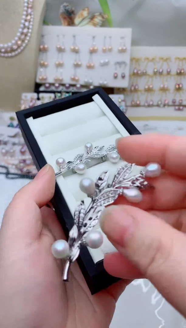 未镶嵌胸饰淡水珍珠多样性发其一【非无瑕】