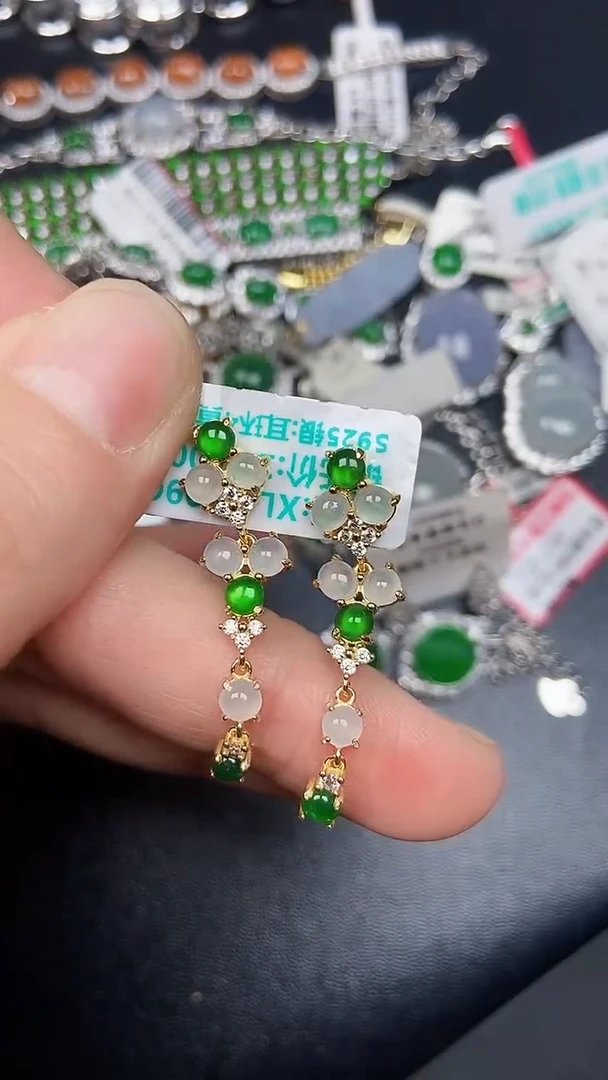 银S925镶嵌戒指翡翠3230