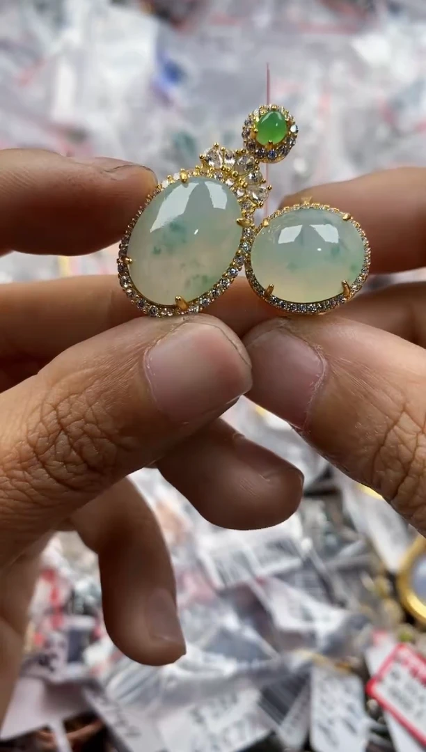 银S925镶嵌戒指翡翠15                   4