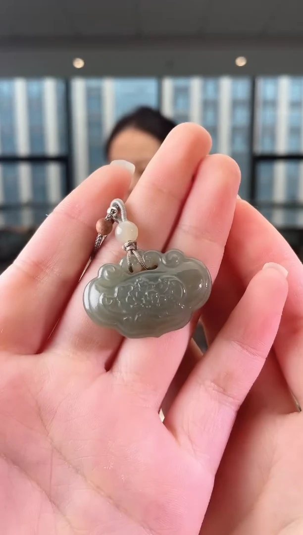 和田玉未镶嵌颈饰锁p