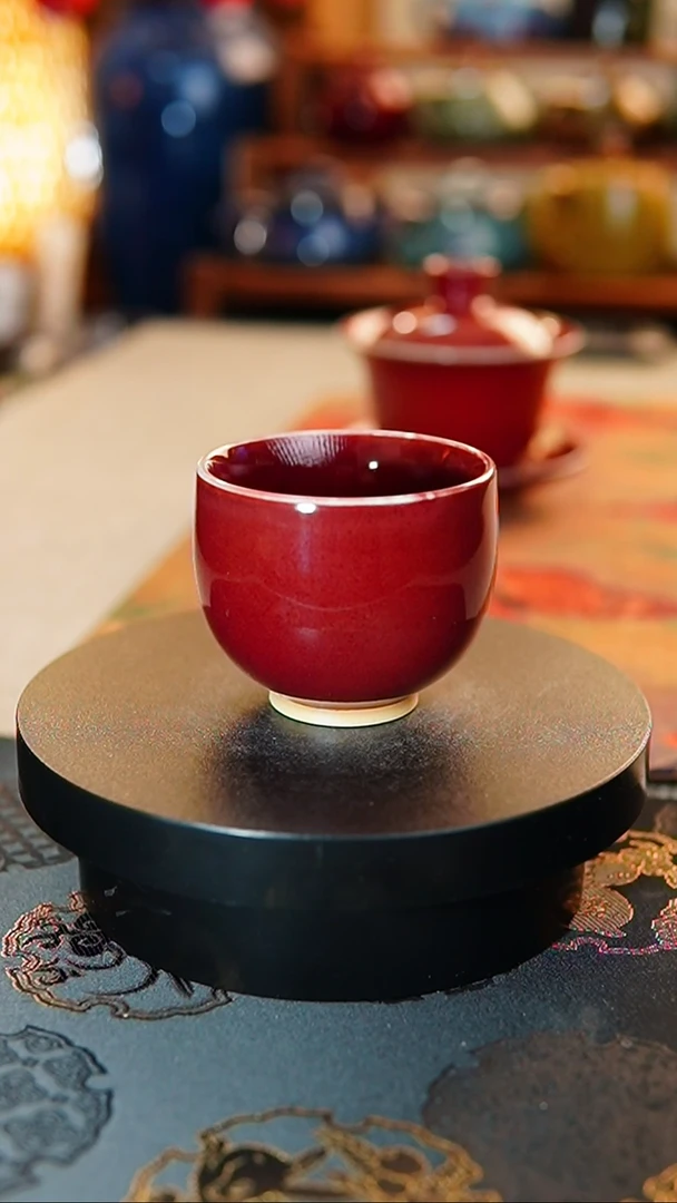 【闪购商品】瓷片198  红罗汉杯       