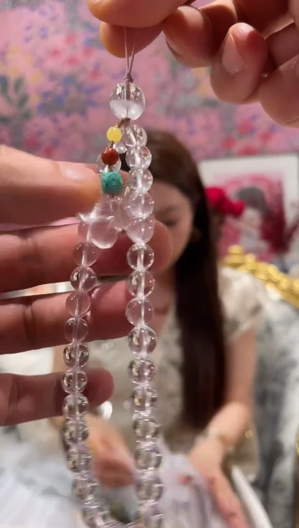 【闪购商品】水晶手机链未镶嵌粉水晶手机链