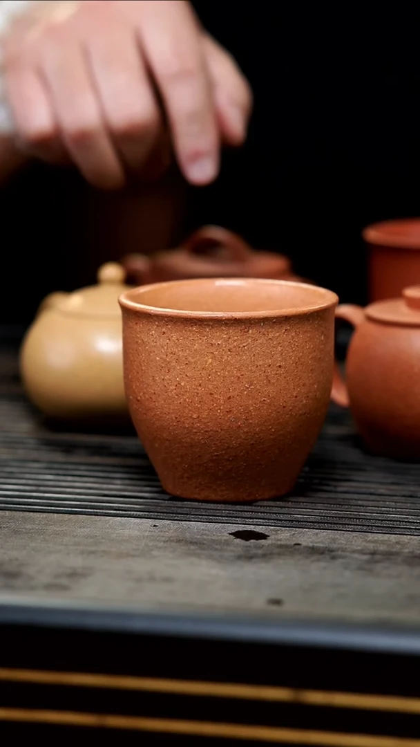 【闪购商品】紫砂茶壶30-黄降坡铃铛杯160cc