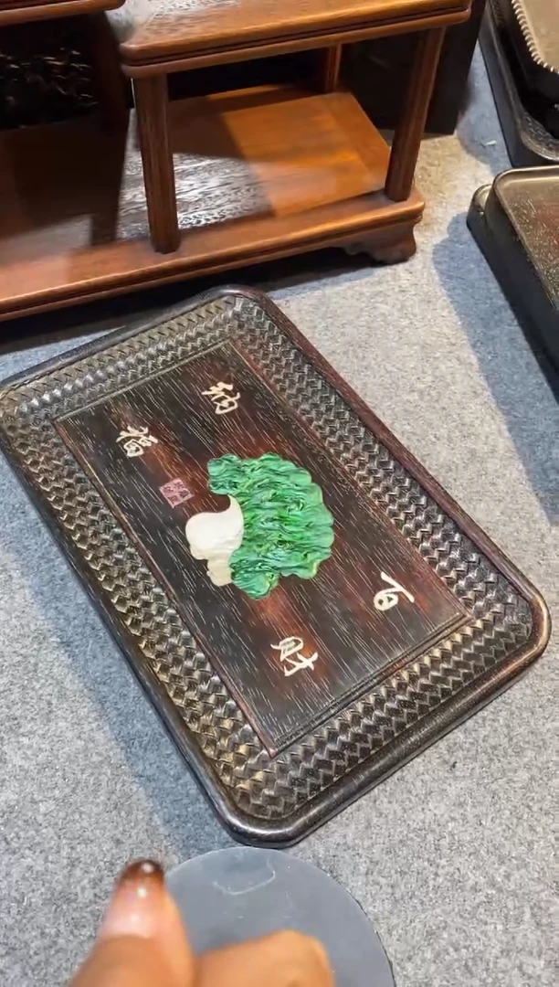 木紫檀拆件雕刻板以直播间实物为准微瑕老物件