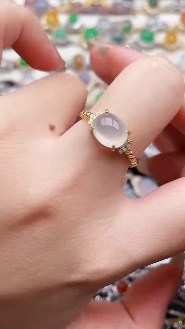 银S925镶嵌戒指翡翠25