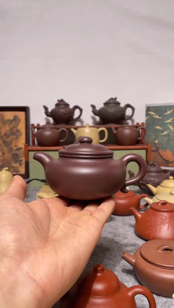 茶杯紫砂微瑕四号井周边底槽青 大亨仿古220cc