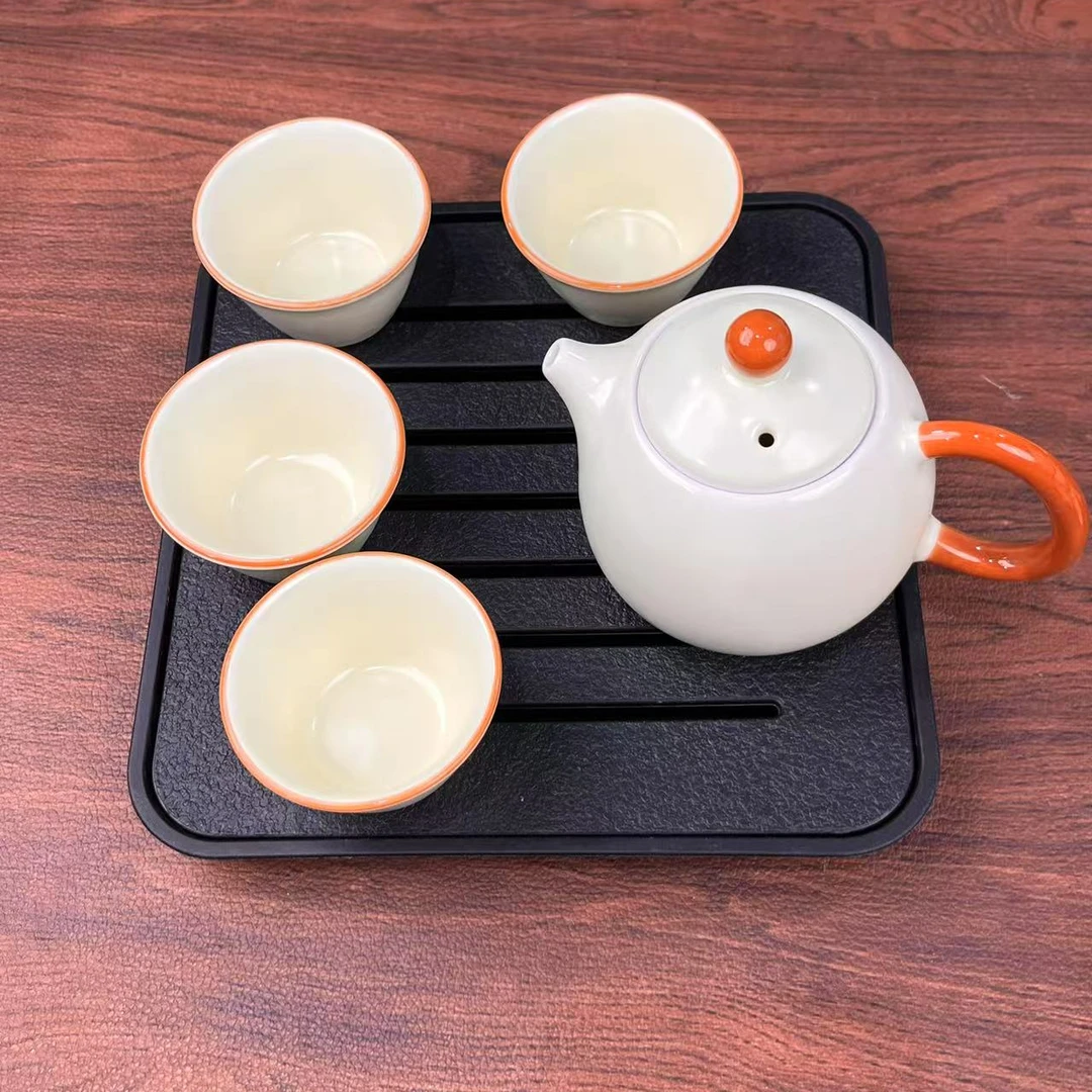 Z3242纯色汝窑龙蛋壶黄龙玉汝泡茶小套组功夫茶具