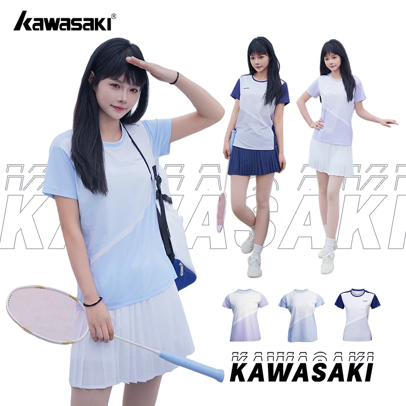 【冰吸乐乐】川崎羽毛球服休闲透气圆领短袖运动速干短裙2973