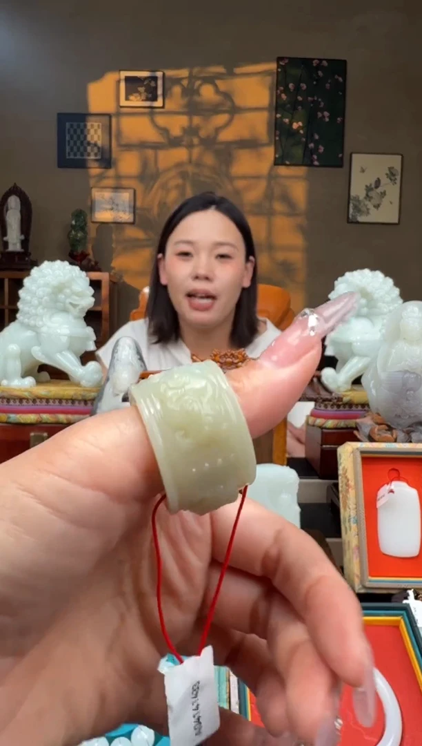 和田玉（糖玉）戒指未镶嵌和田玉扳指
