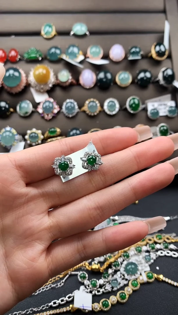 【闪购商品】翡翠戒指银S925镶嵌5475475