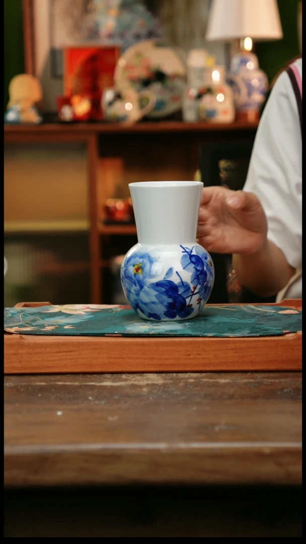 杯景德镇纯手工釉下彩精品茶具水杯