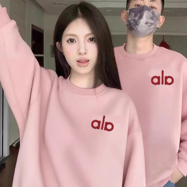 巨好看的情侣冬装卫衣粉色系青春流行圆领冬季加绒男女长袖打底衫