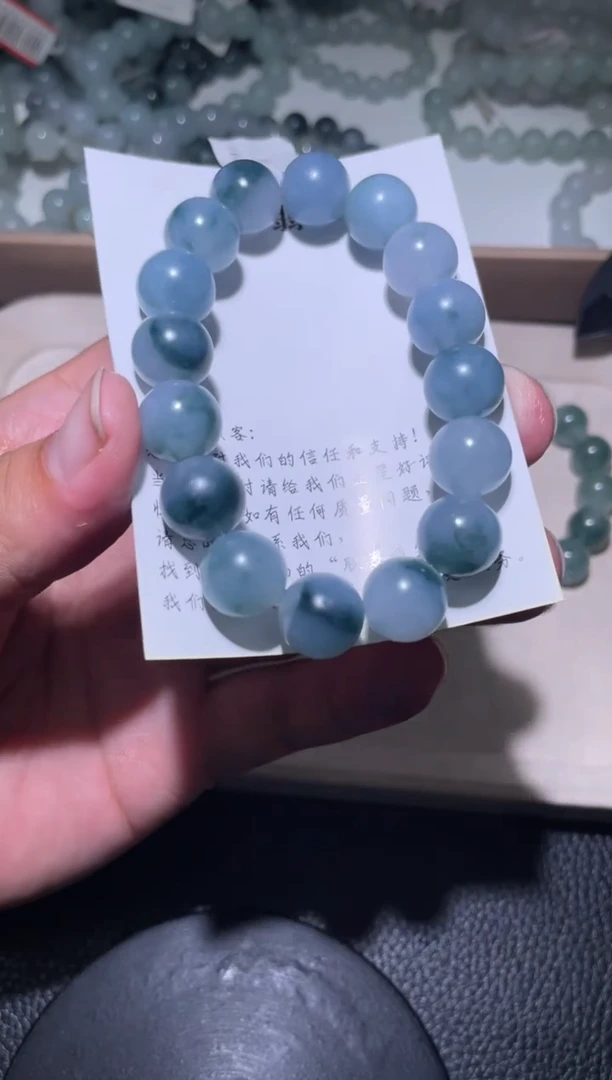 未镶嵌定制翡翠珠串