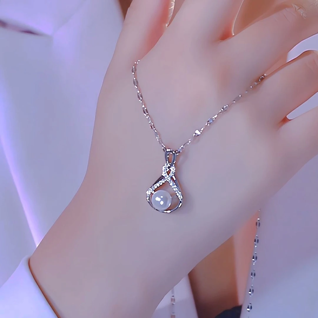 钛钢项链 2025新款银色福袋项链女时尚百搭小众气质坠链简约饰品