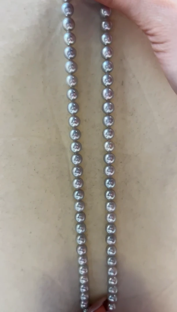 未镶嵌海水珍珠DA 灰珠串链 xt004
