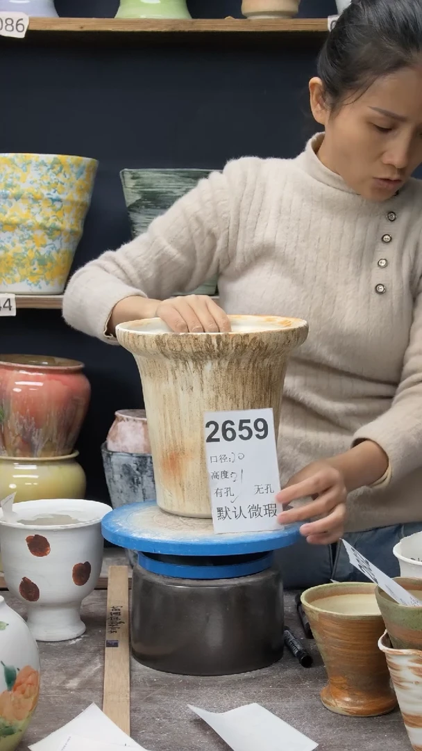 景德镇花盆默认微瑕2659