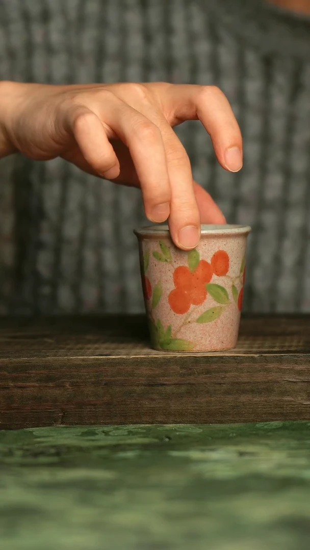 陶瓷青诗集手工手绘瓷器