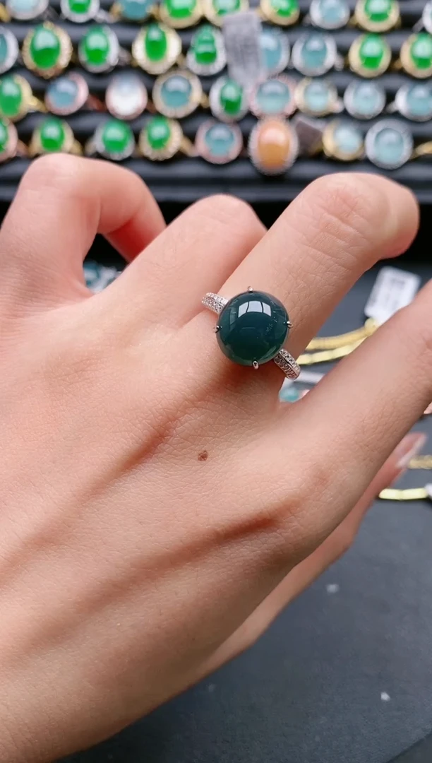 【闪购商品】翡翠戒指银S925镶嵌111111