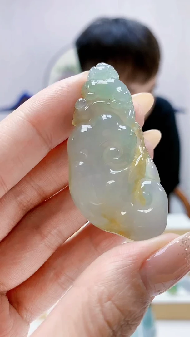 未镶嵌定制翡翠4868MM-毛货挂件85