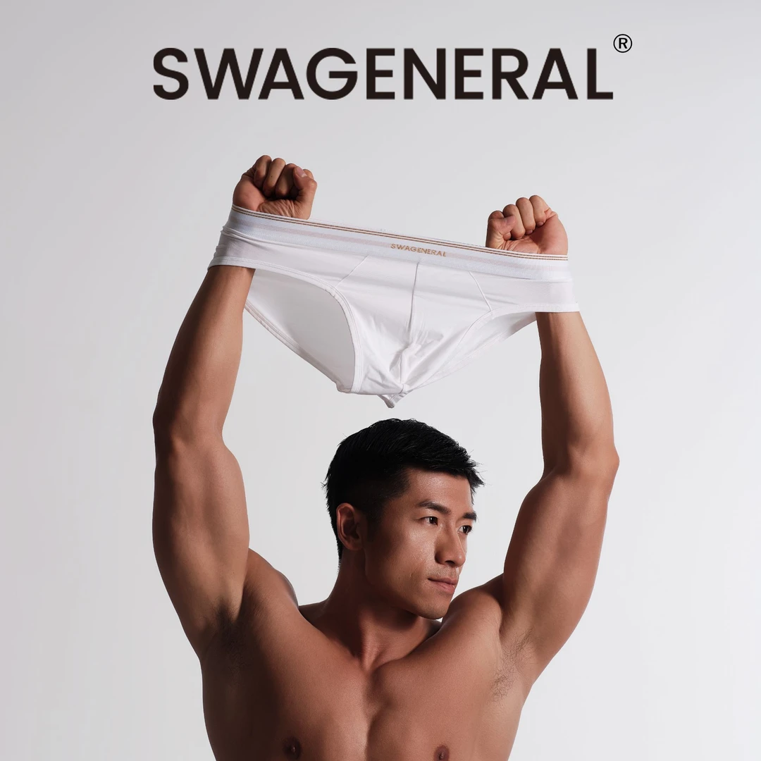 SWAGENERAL3条装品质80S兰精莫代尔男士三角内裤中腰日常简约高级