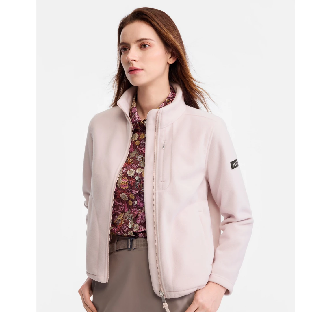 【李沁同款】AIGLE艾高秋冬新款运动户外休闲全拉抓绒衣女BK13