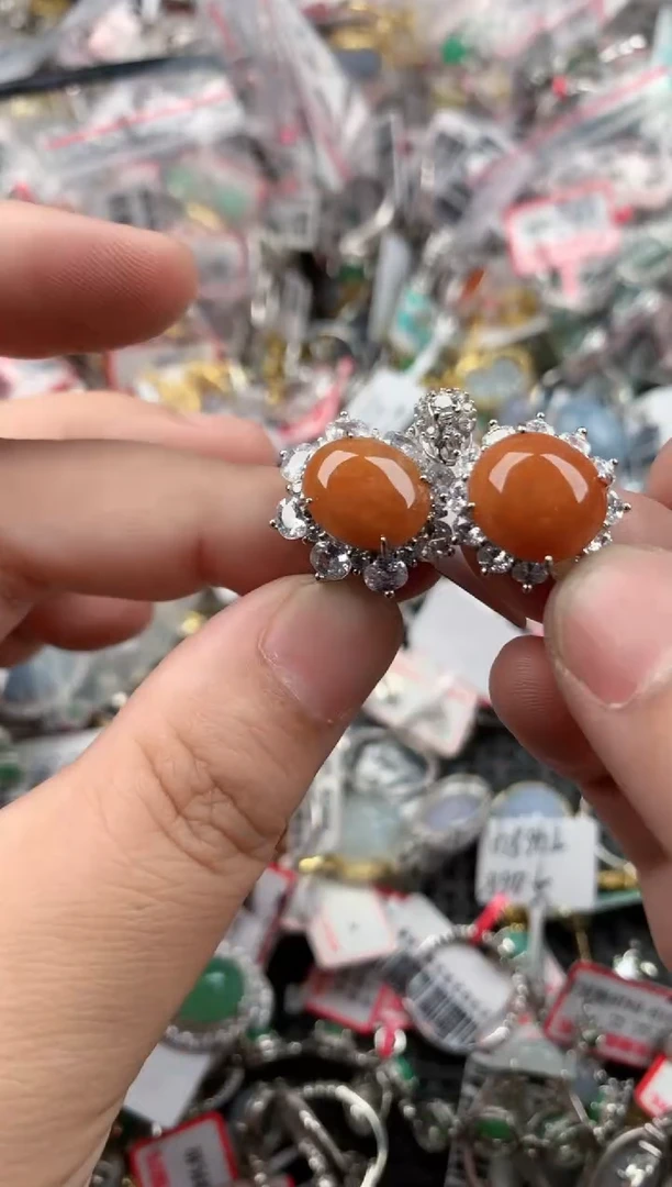 银S925镶嵌戒指翡翠555   5